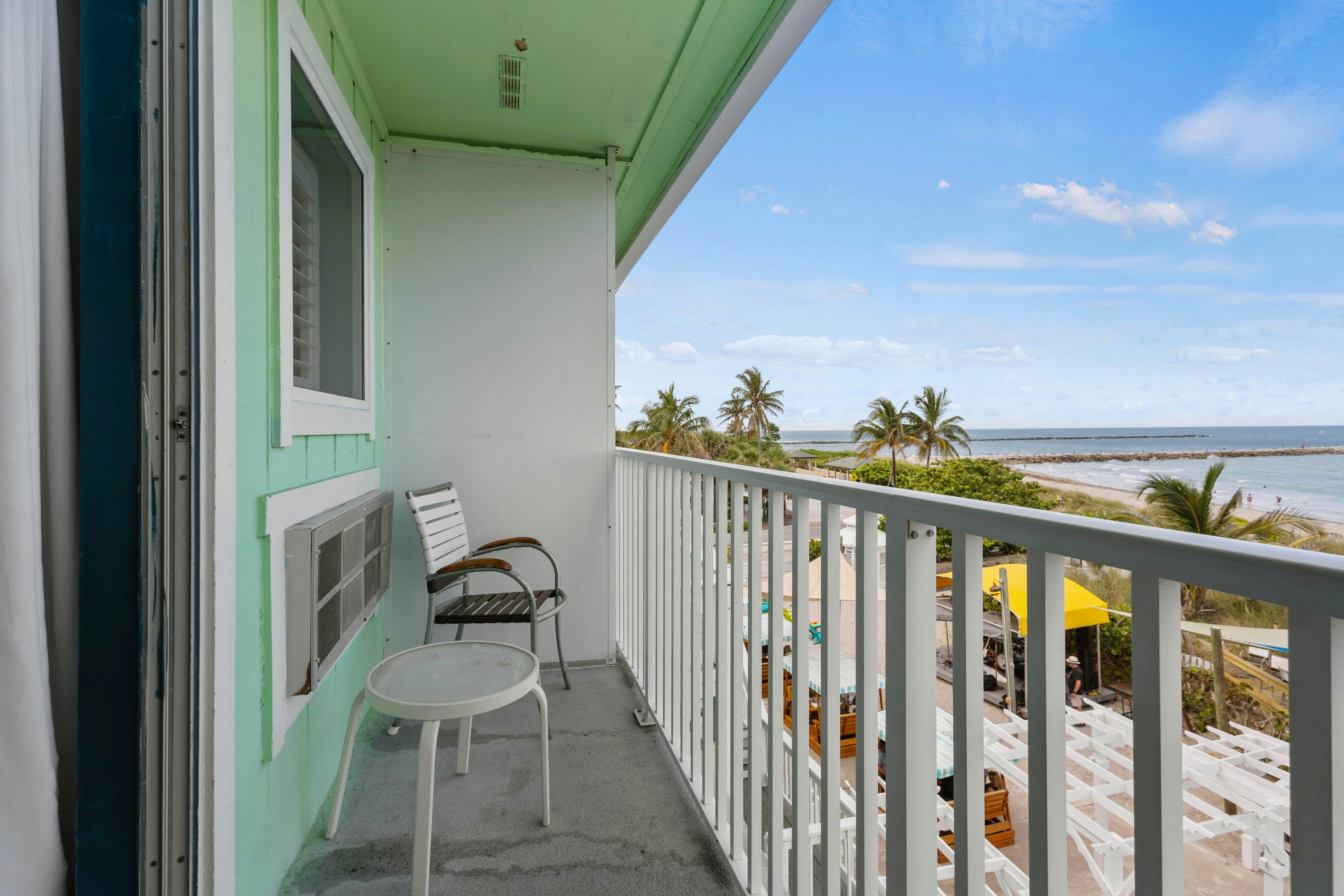 Oceanfront Inn Room #22- Ocean View Balcony, 2 Full Beds