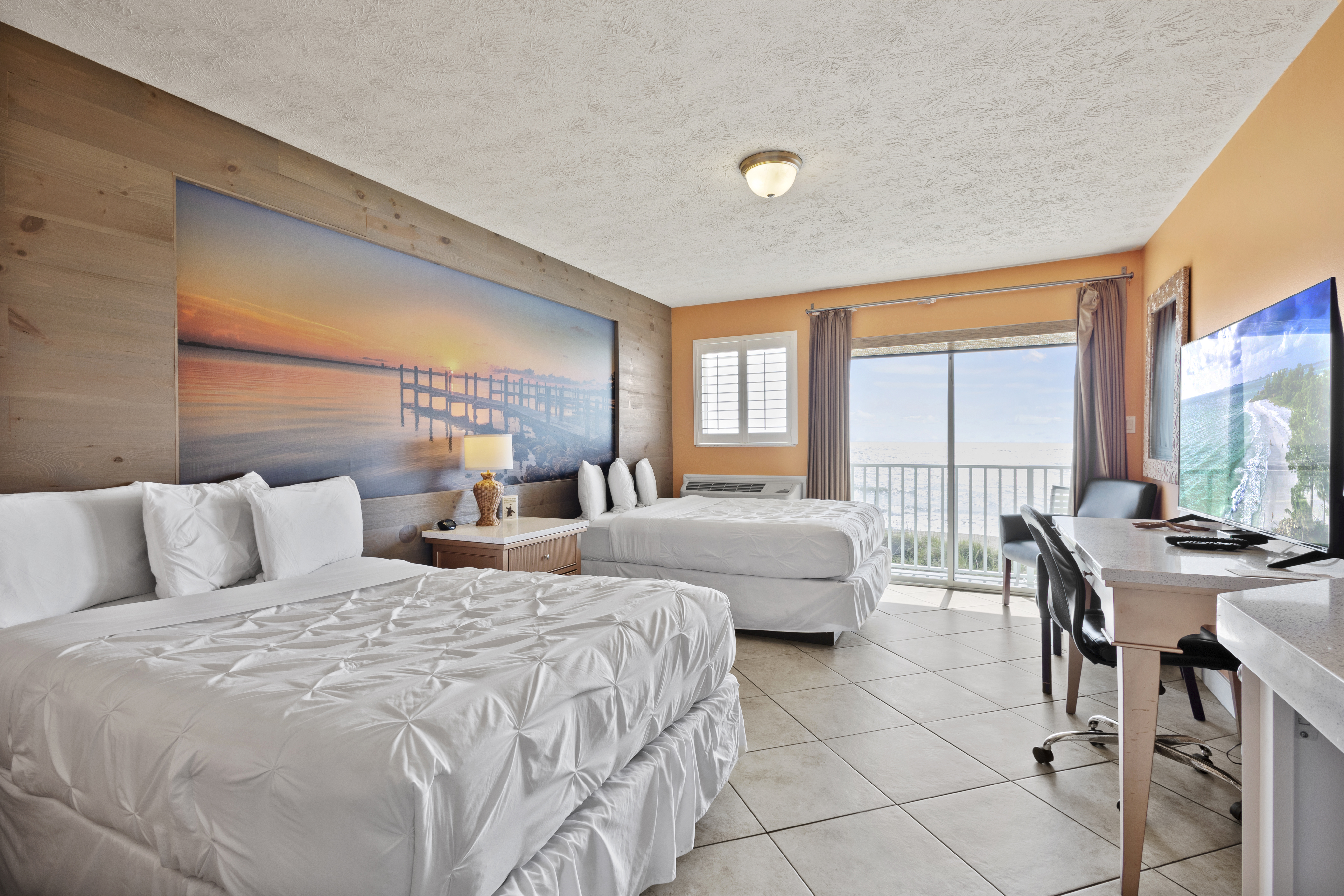 Oceanfront Inn Room #24- Ocean View Balcony, 2 Full Beds