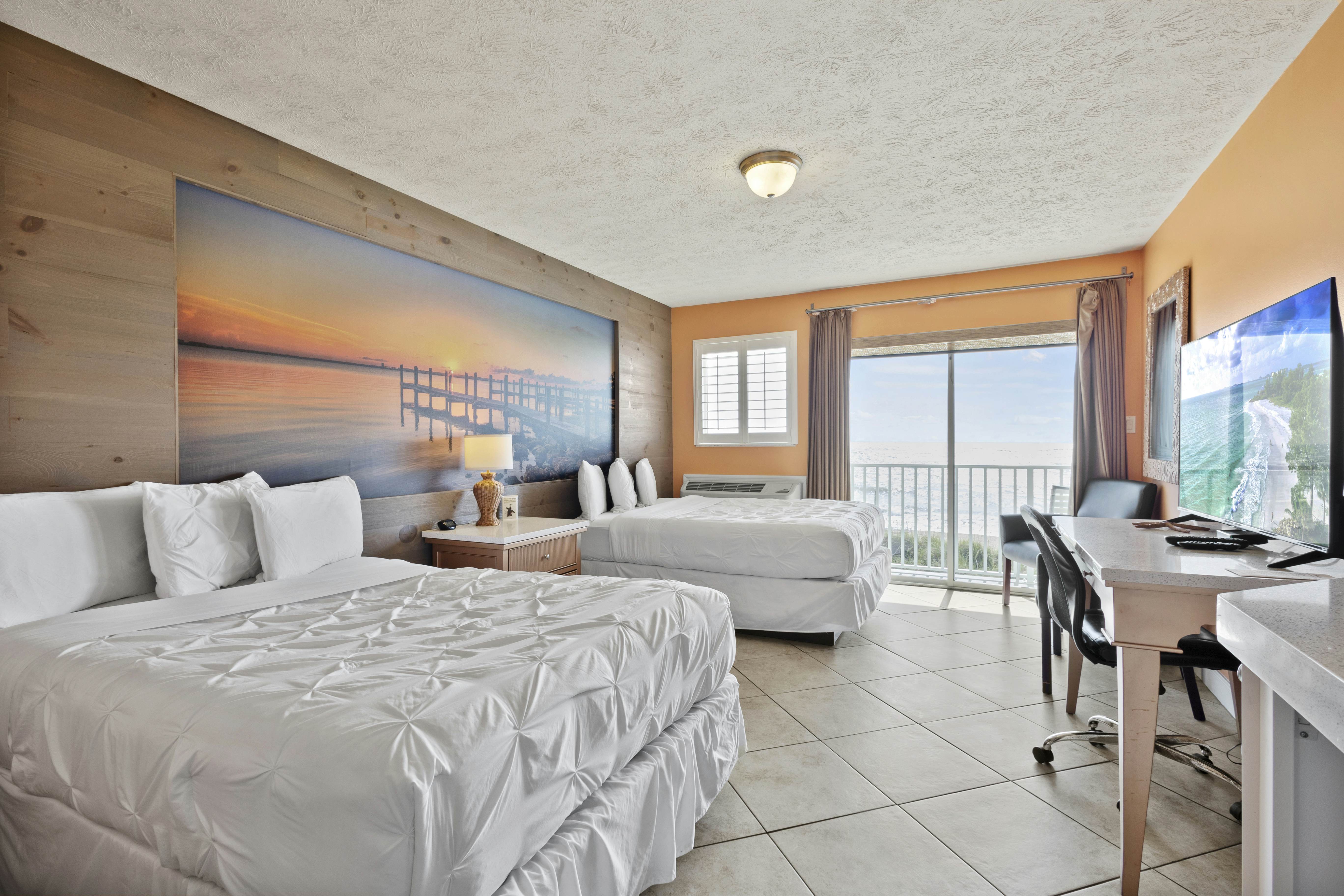 Oceanfront Inn Room #24- Ocean View Balcony, 2 Full Beds