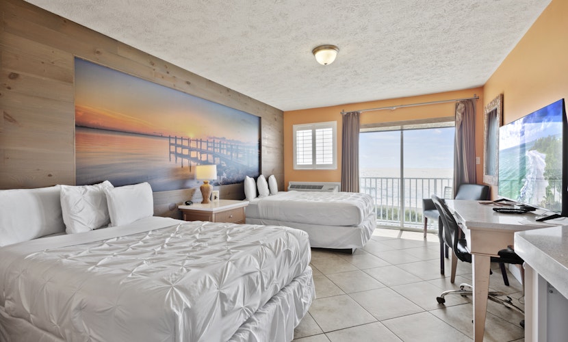 Ocean View Hotel Room with Balcony- 2 Full Beds #24