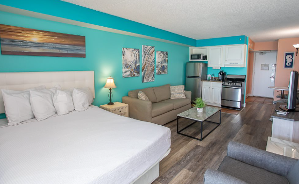 Direct Oceanfront Sea Mist Resort 21105-1 Queen Bed and 1 Sleeper Sofa!