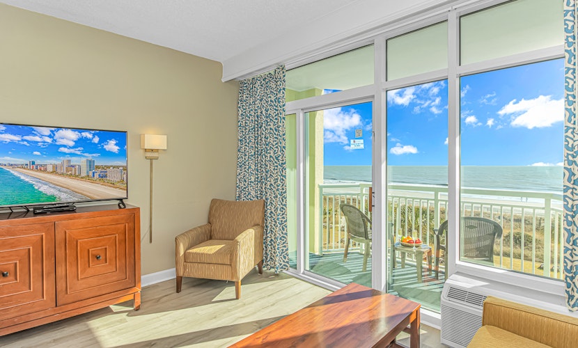 Oceanfront Studio With Massive Indoor Waterpark! Water Slides and More! Dunes Village Resort 347