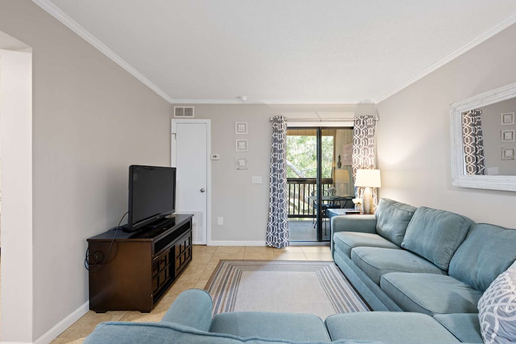 Make vacation memories at this South Forest Beach Villa 2 Bedrooms villa with sleeping for 6 at The Sands resort at Coligny. No car needed at this location! Community Pool, 1 block walk to the beach, restaurants and shopping across the street!