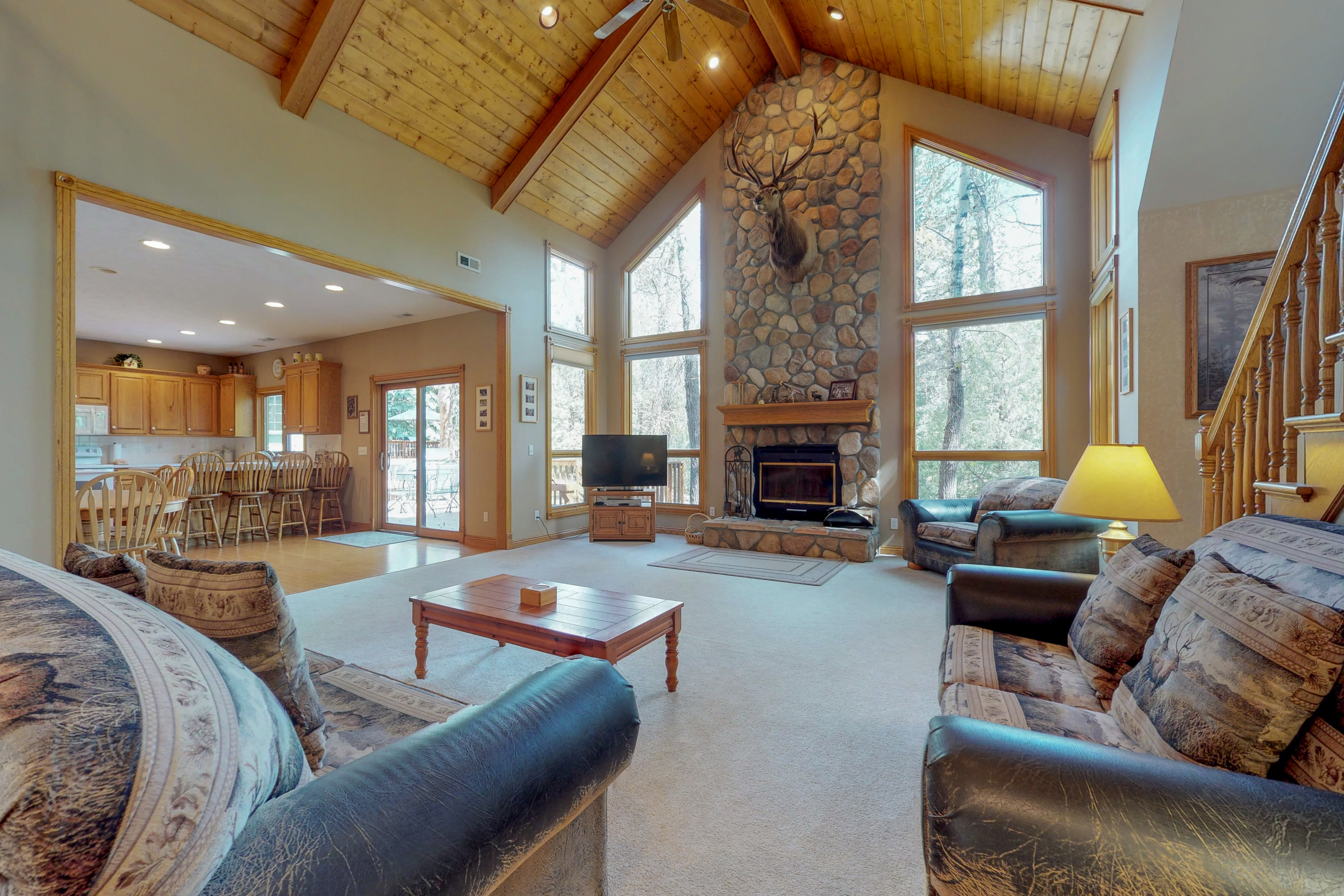 Waterfront living near Estes Park w/ furnished deck & river view