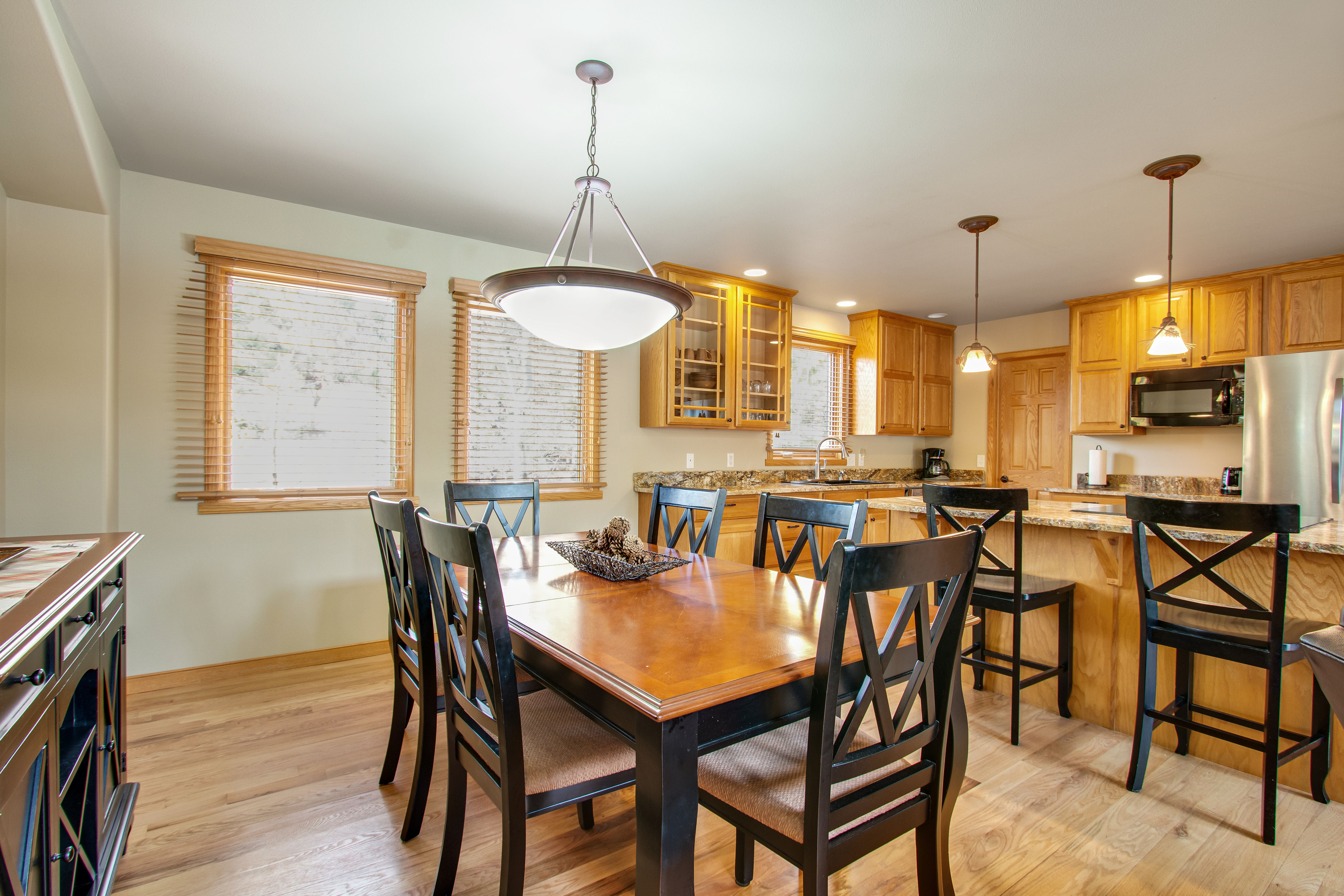 Three-story home near the river with epic mountain views & fireplace