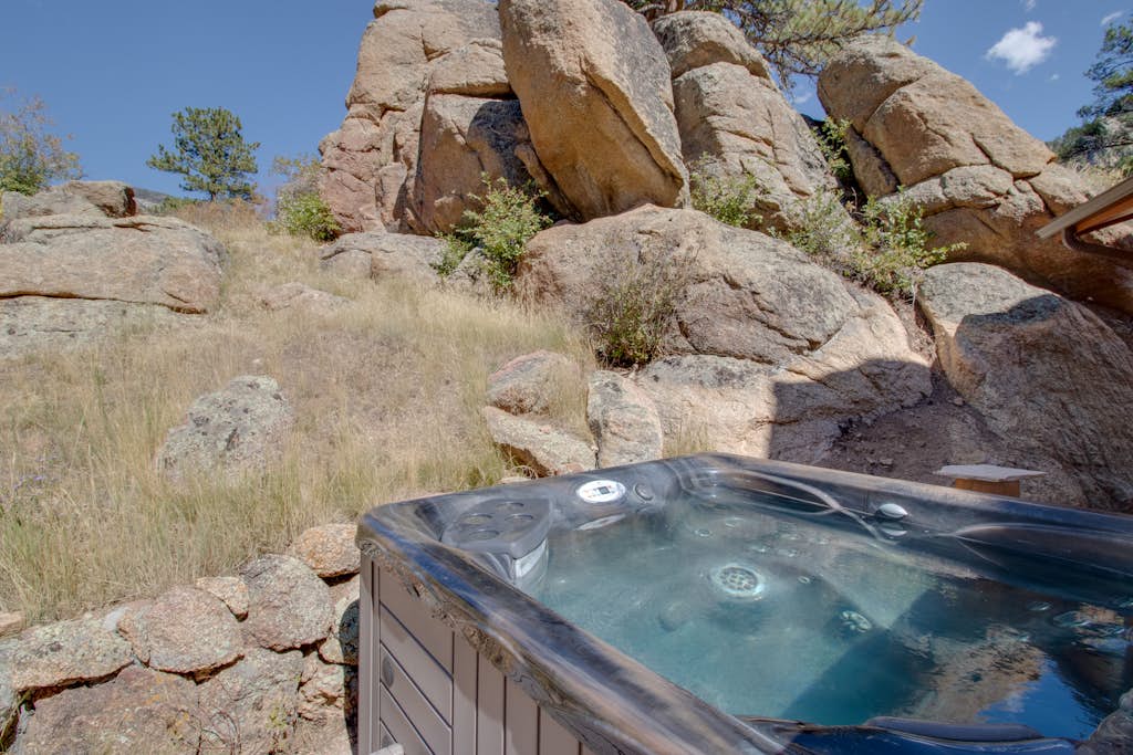 Enjoy the night skies from this custom countryside home with private hot tub