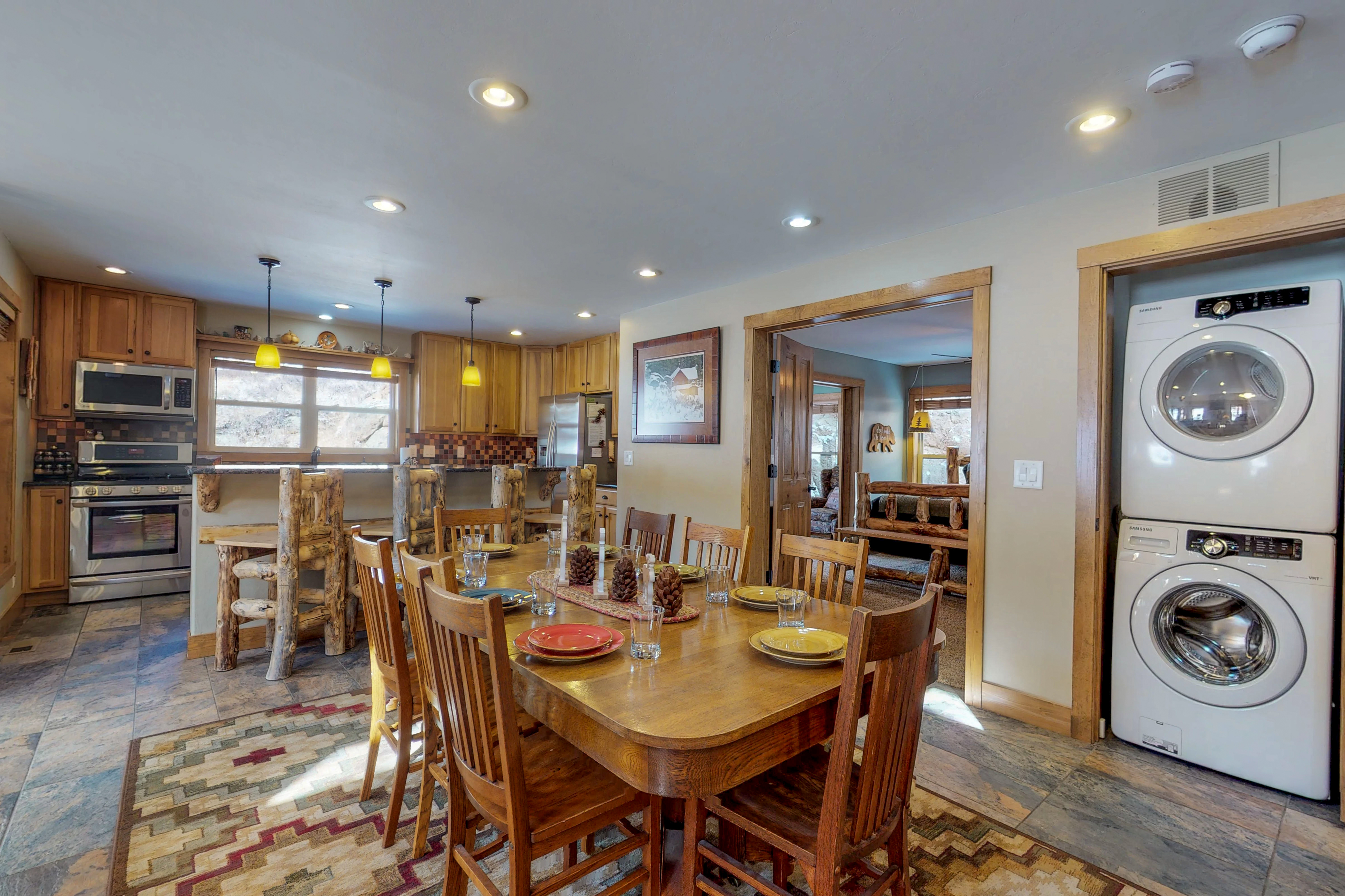 Enjoy the night skies from this custom countryside home with private hot tub