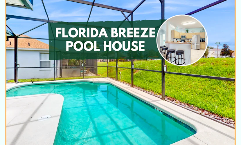 Single-story home with private pool, wifi, central AC, WD and full kitchen