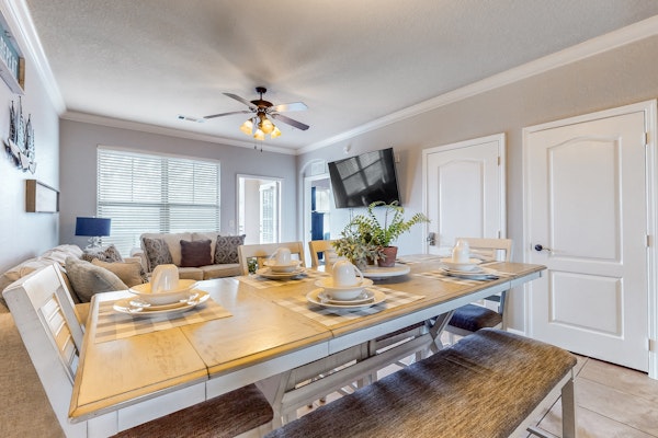 Serene condo with a balcony & a washer/dryer plus pools, gym, & game room