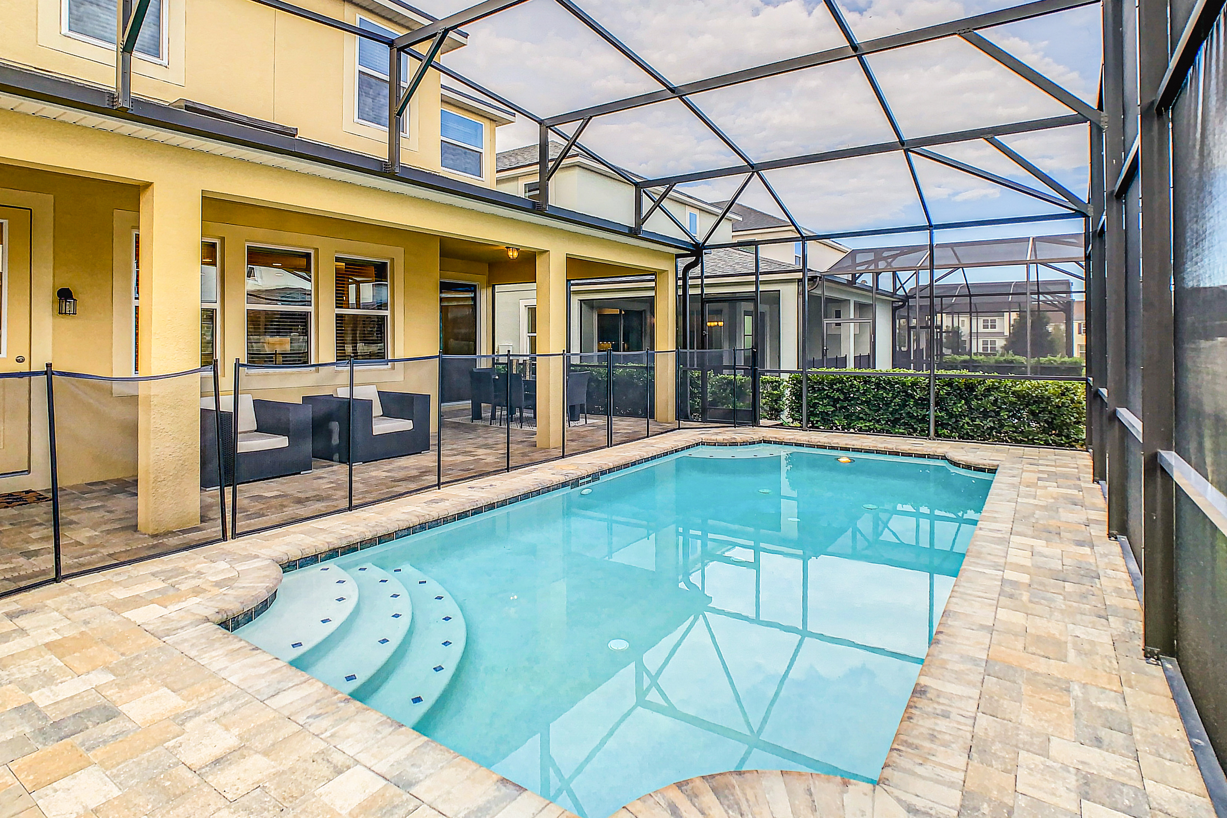 Resort home with private pool, patio, foosball & 2 living areas - near Disney