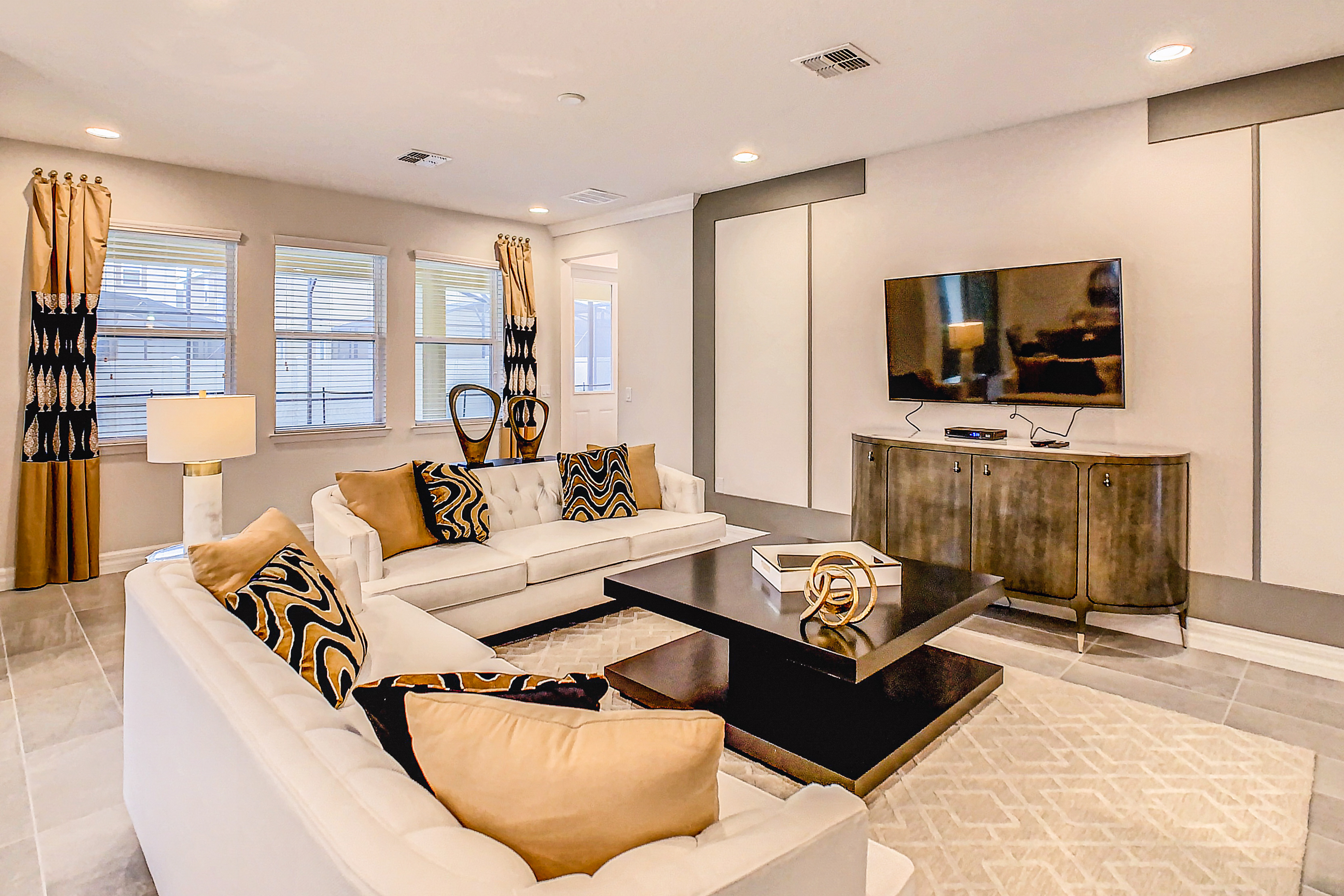 Resort home with private pool, patio, foosball & 2 living areas - near Disney