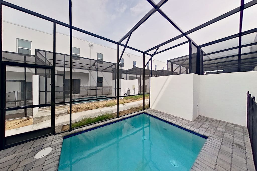 Dog-friendly radiant & modern townhome with private pool, patio, AC, & W/D