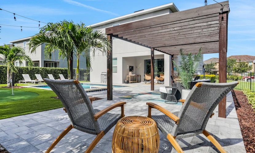 Dog-friendly getaway with private pool + spa, putting green, patio, & game room