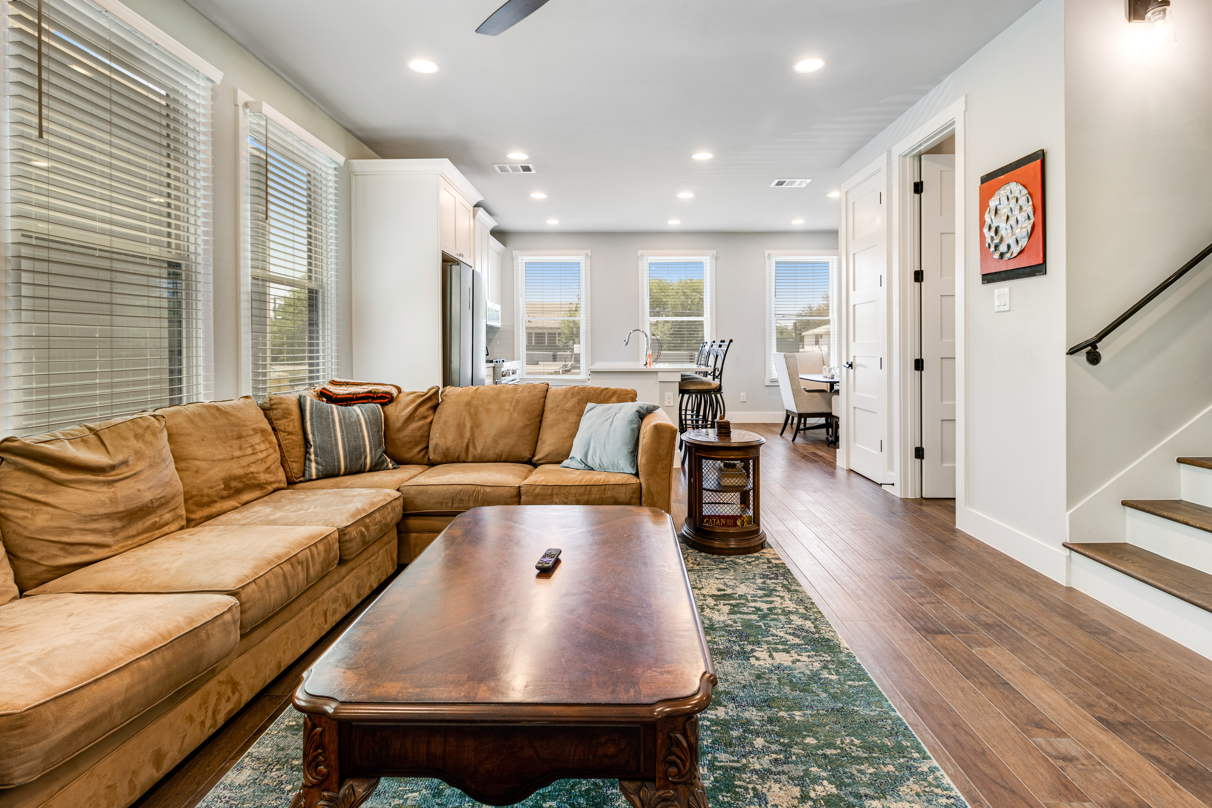 Downtown home with WiFi, central AC, furnished rooftop deck, and full kitchen