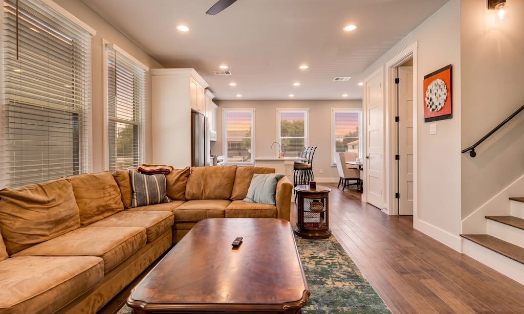 Downtown home with WiFi, central AC, furnished rooftop deck, and full kitchen