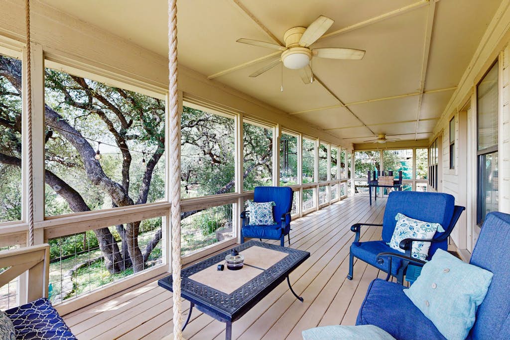 Quiet, private retreat with lake views, huge covered deck, W/D, & fenced yard