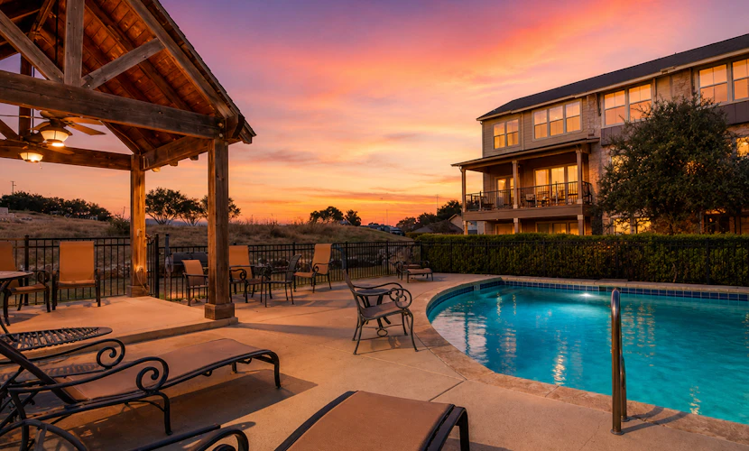 Golf-course getaway with fairway views, pool, WiFi, & central AC