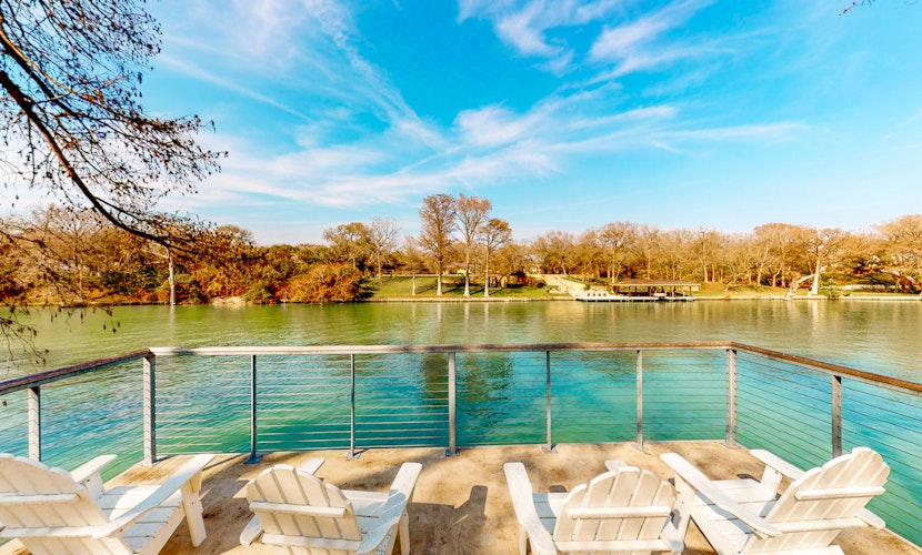 Lakefront home with hot tub, dock, kayaks, central AC, & great lake views
