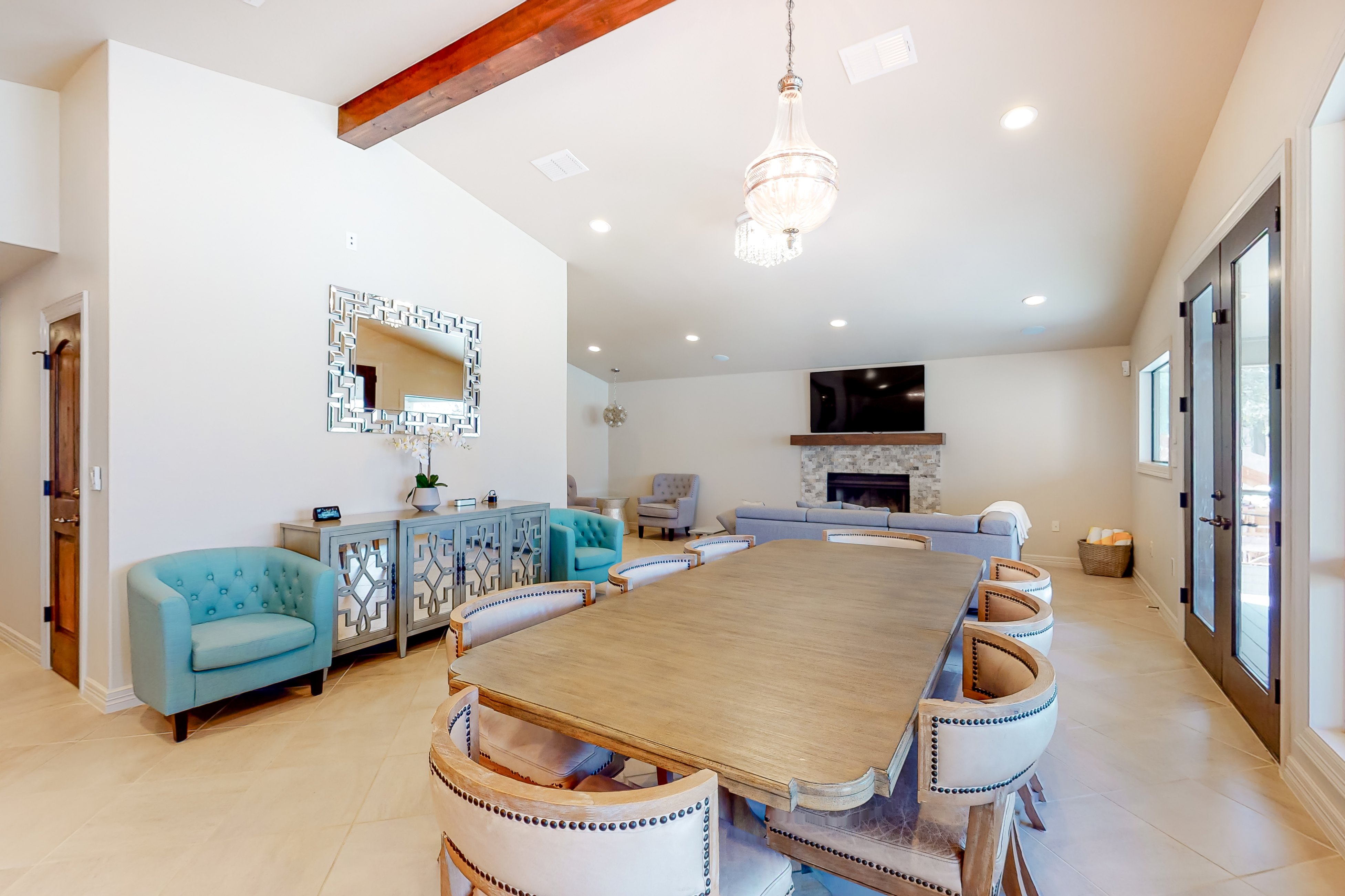 Lakefront home with hot tub, dock, kayaks, central AC, & great lake views