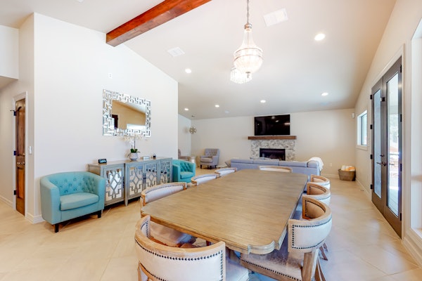 Lakefront home with hot tub, dock, kayaks, central AC, & great lake views