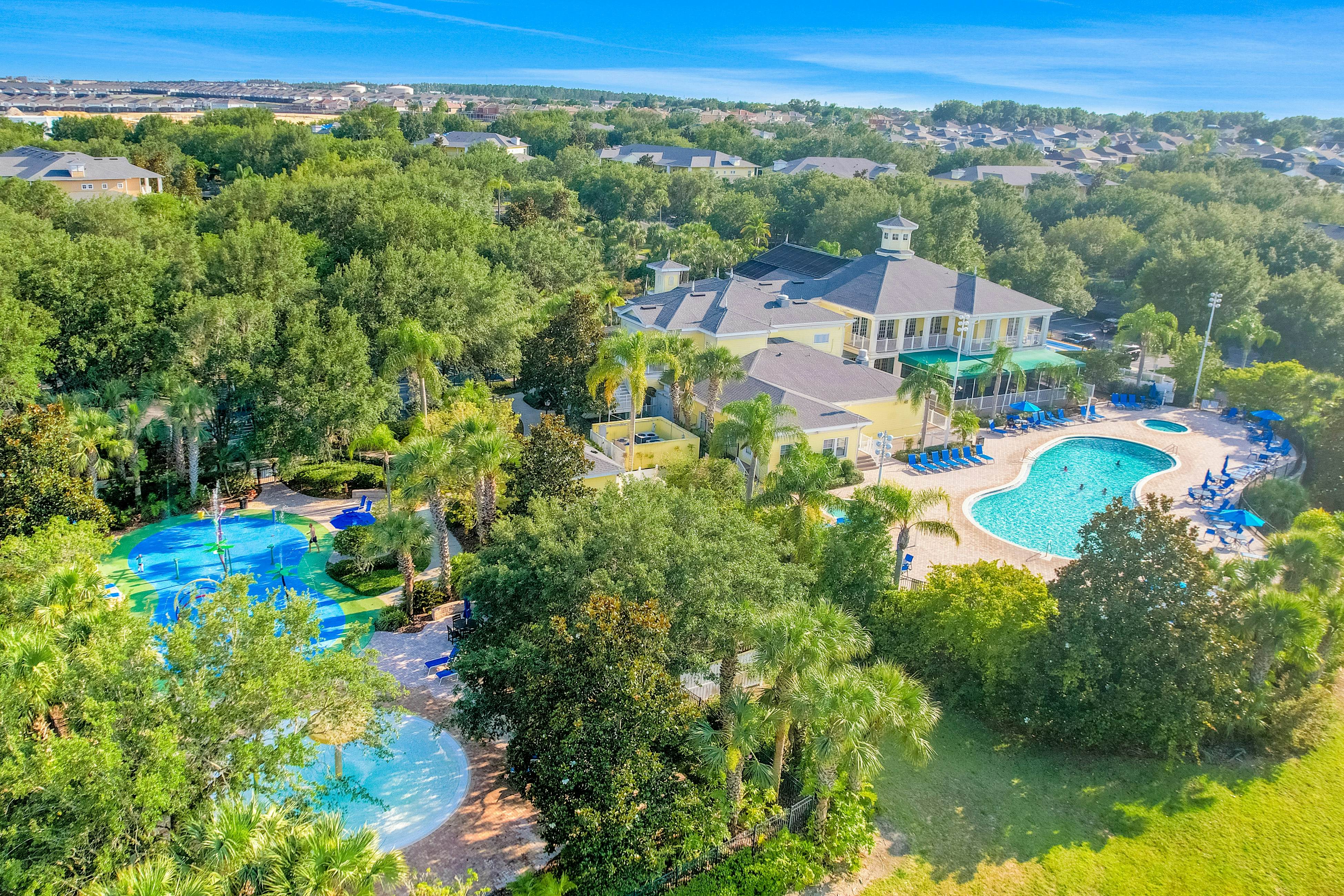 2nd-floor condo with balcony, sauna, basketball court, on-site restaurant & pool