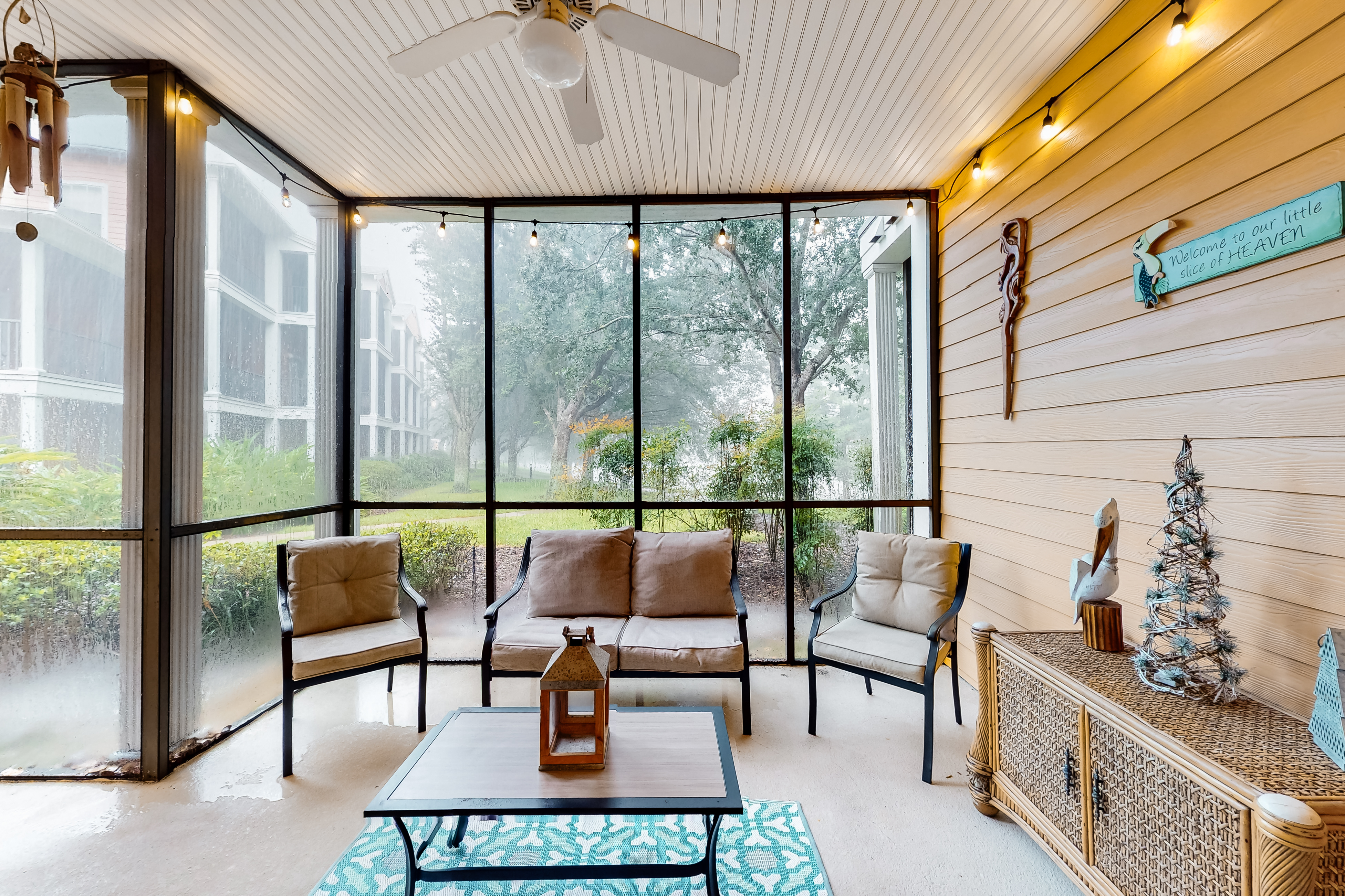 Inviting ground-floor condo with homey ambience, water view, & resort amenities