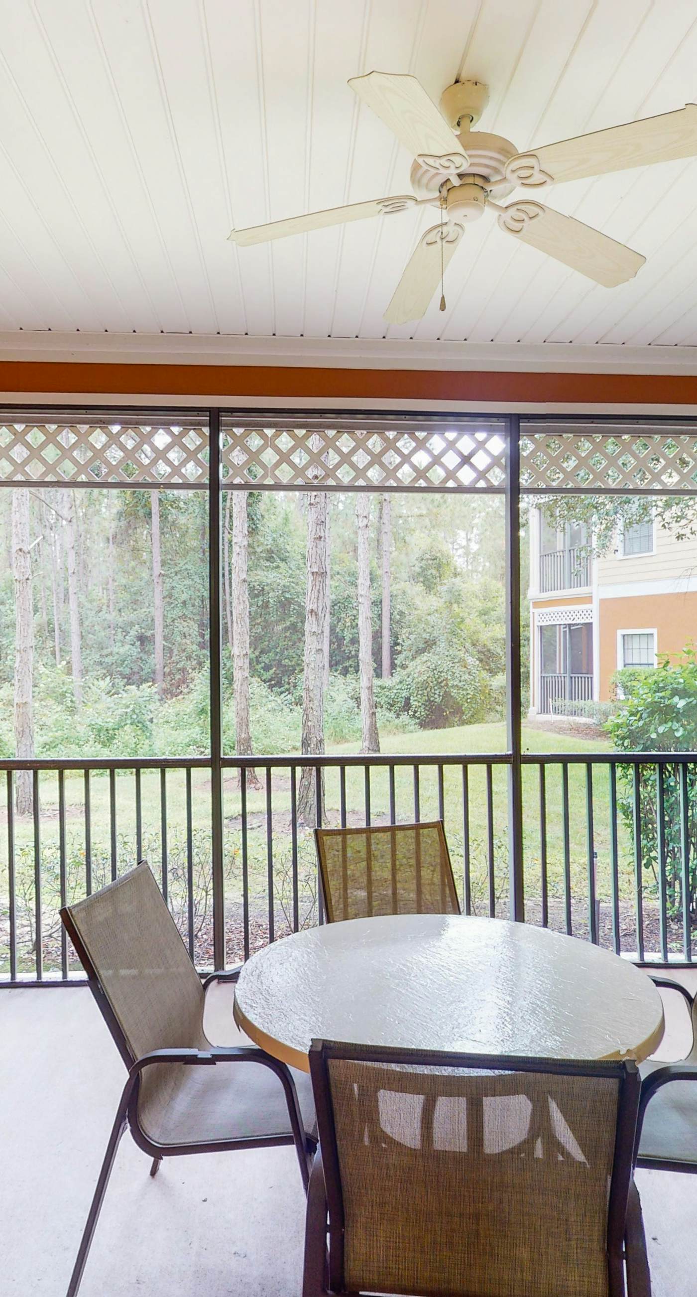 1st floor condo w/ sauna, shared pools, patio, limited-mobility access, gym