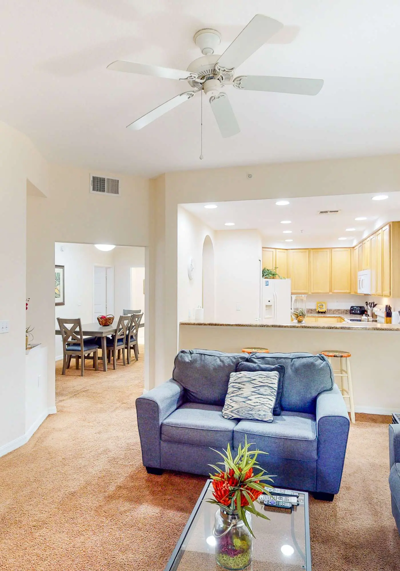 1st floor condo w/ sauna, shared pools, patio, limited-mobility access, gym