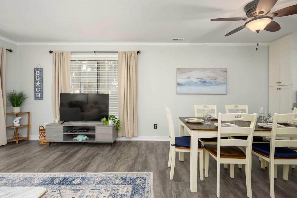 Discover the perfect Hilton Head escape at 36 Springwood Villa. This modern 3BR retreat is just a 10-minute walk from the iconic Coligny Beach and the vibrant shops of Coligny Plaza. Relax by the community pool or enjoy coffee on your private balcony overlooking lush gardens. With space for 8 and a fully equipped kitchen, it’s designed for effortless family vacations.
