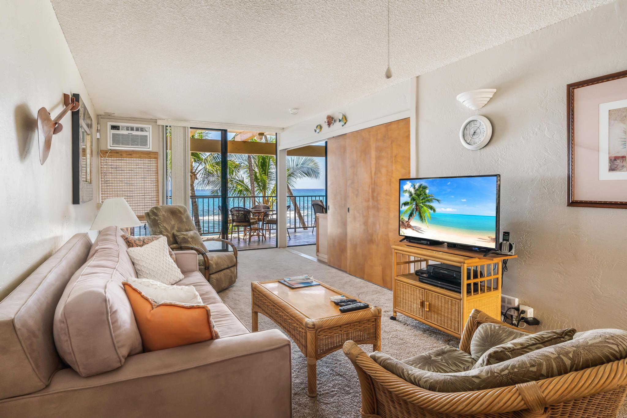 🏄New Top Hawaii Oceanfront 2BR/2BR with White Sand Beach🌊 - Kona Bali Kai 206
