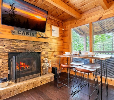 Peaceful Cabin, Sleeps 5, Hot Tub, Fireplace, Firepit