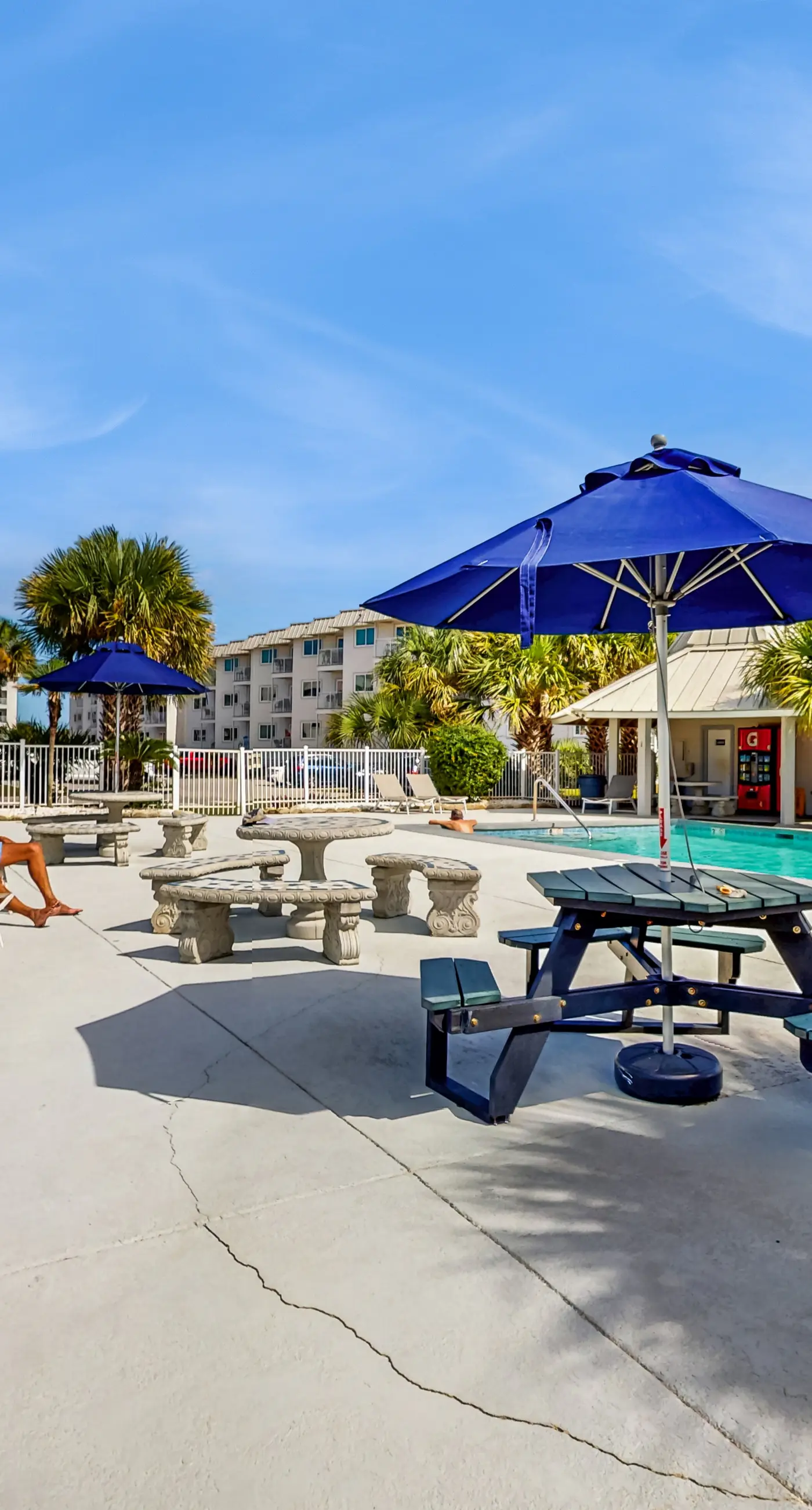 Beachfront condo with balcony, shared pool