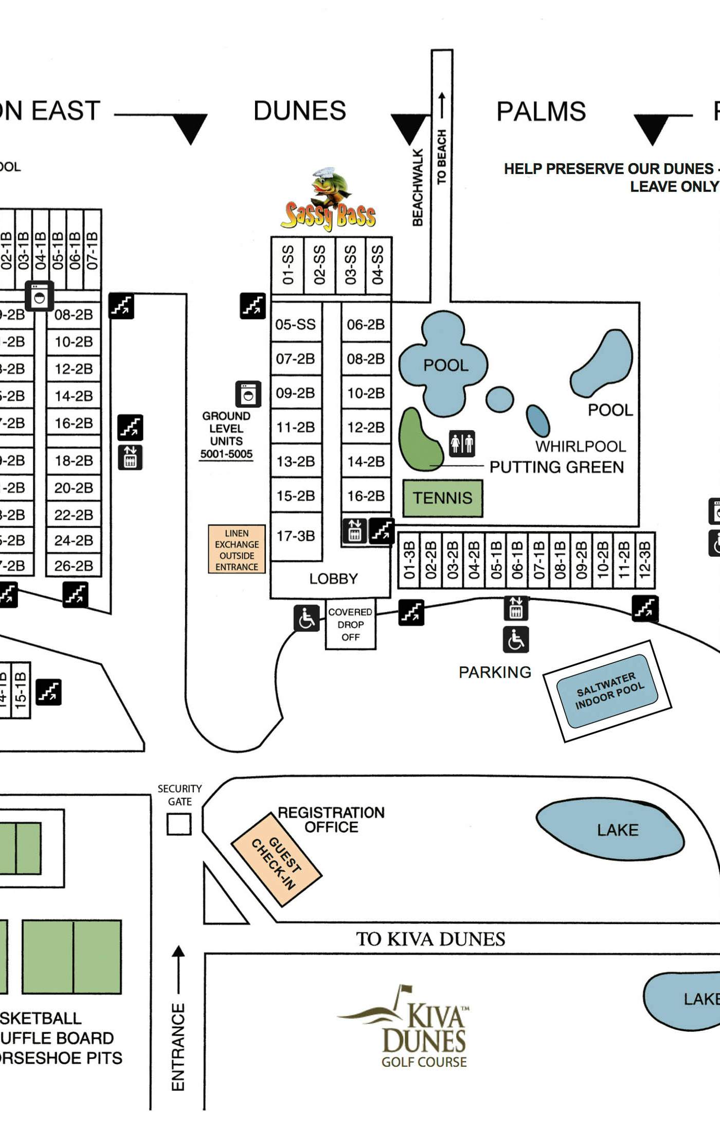 Beachfront condo at Plantation Dunes w/balcony, pools, gym & sauna