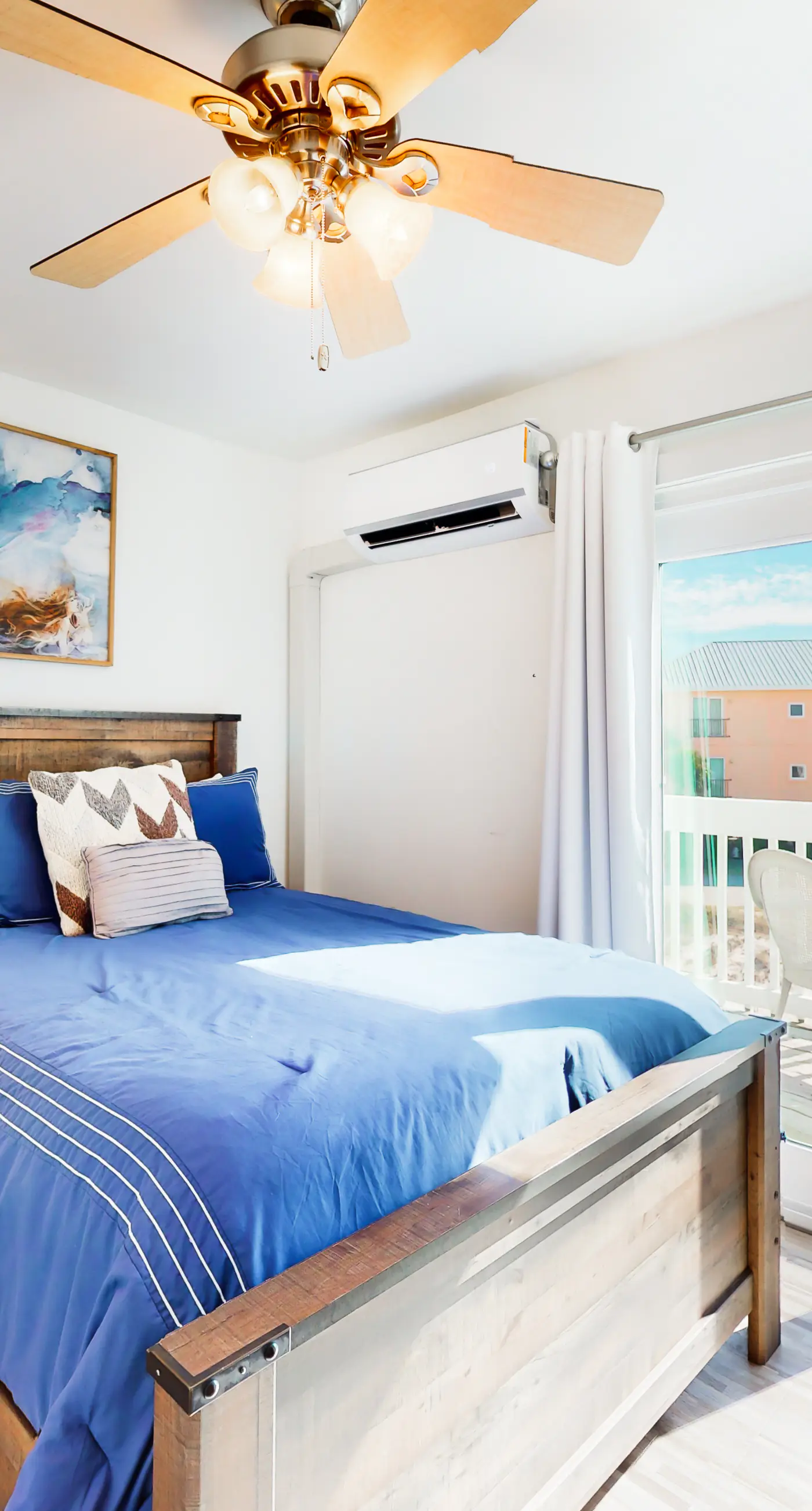 Dog-friendly townhome with Gulf views, balconies, pool, W/D, & AC - snowbirds OK