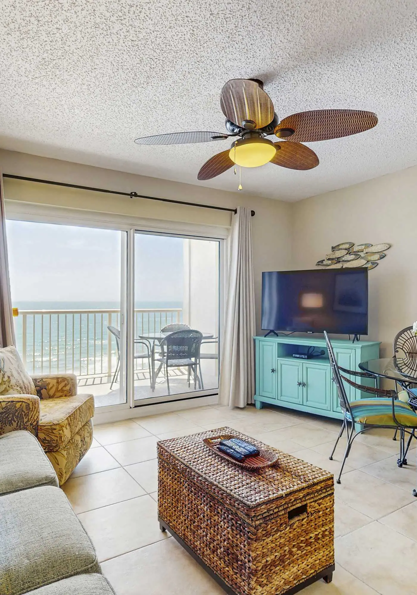 Gulf front condo with community outdoor and indoor pools, hot tub, and sauna