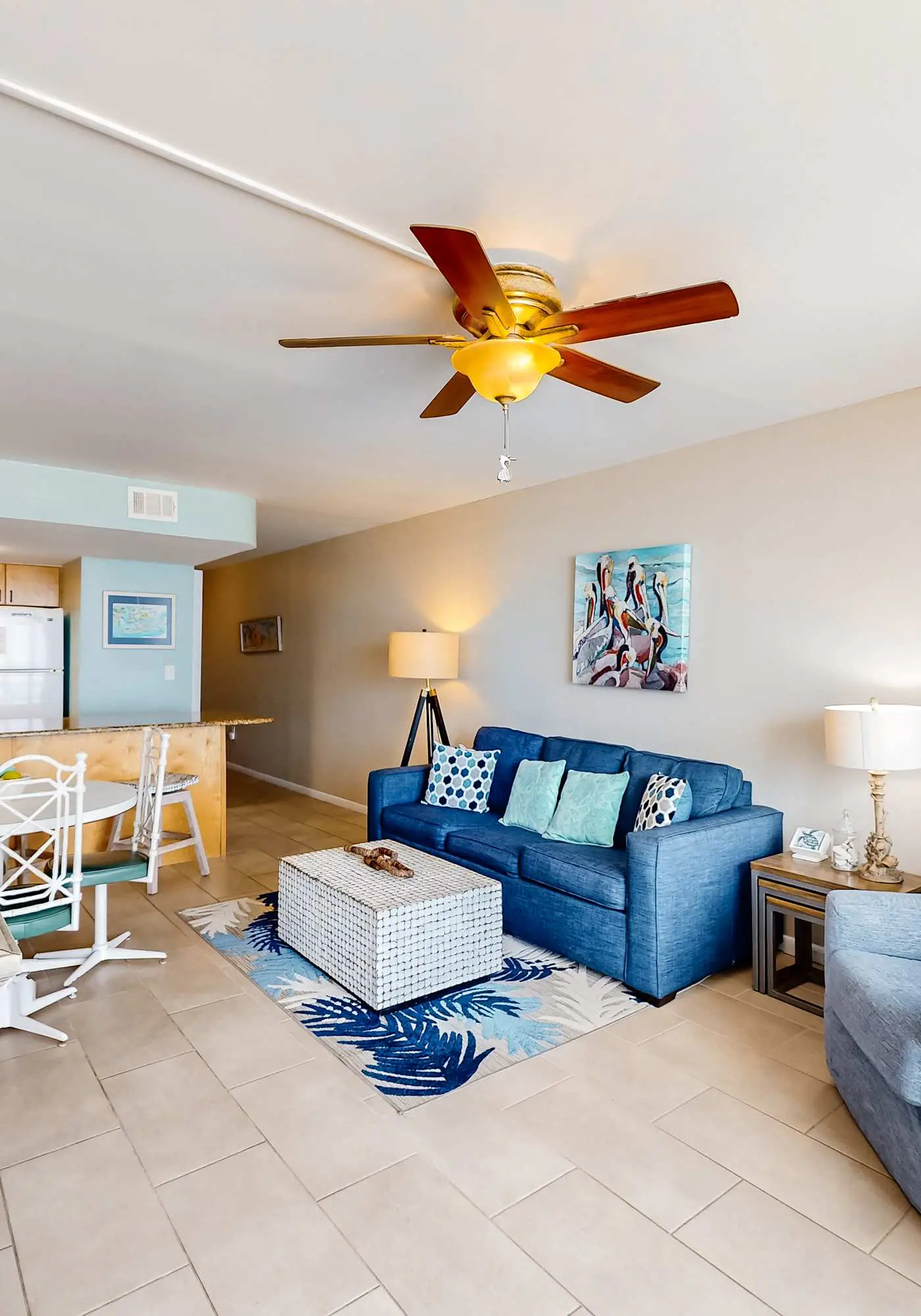 Gulf-front condo with balcony, pool, central AC, & grill