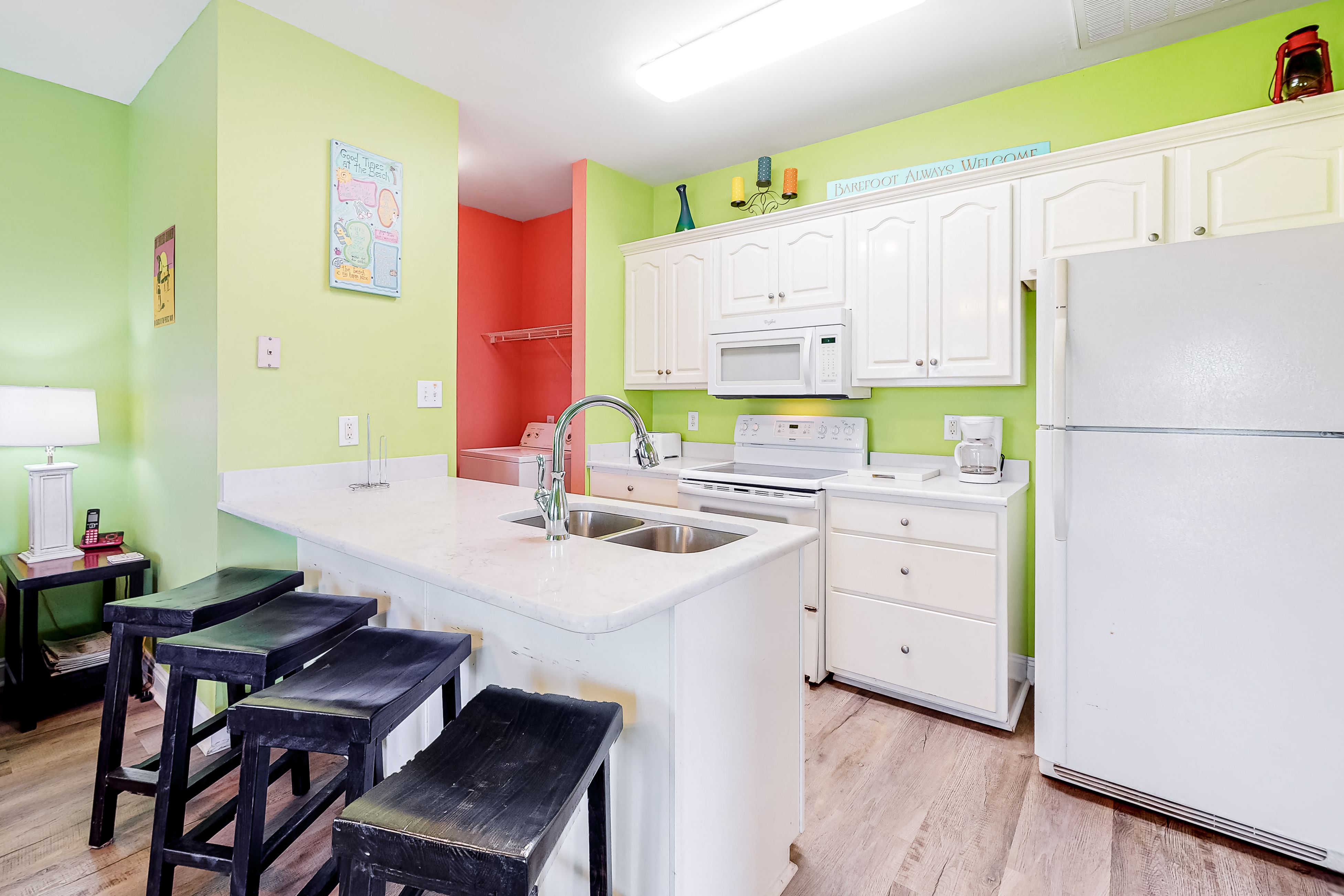 Colorful Duplex Apartment with Porch, WiFi & Central AC - Walk to the Beach