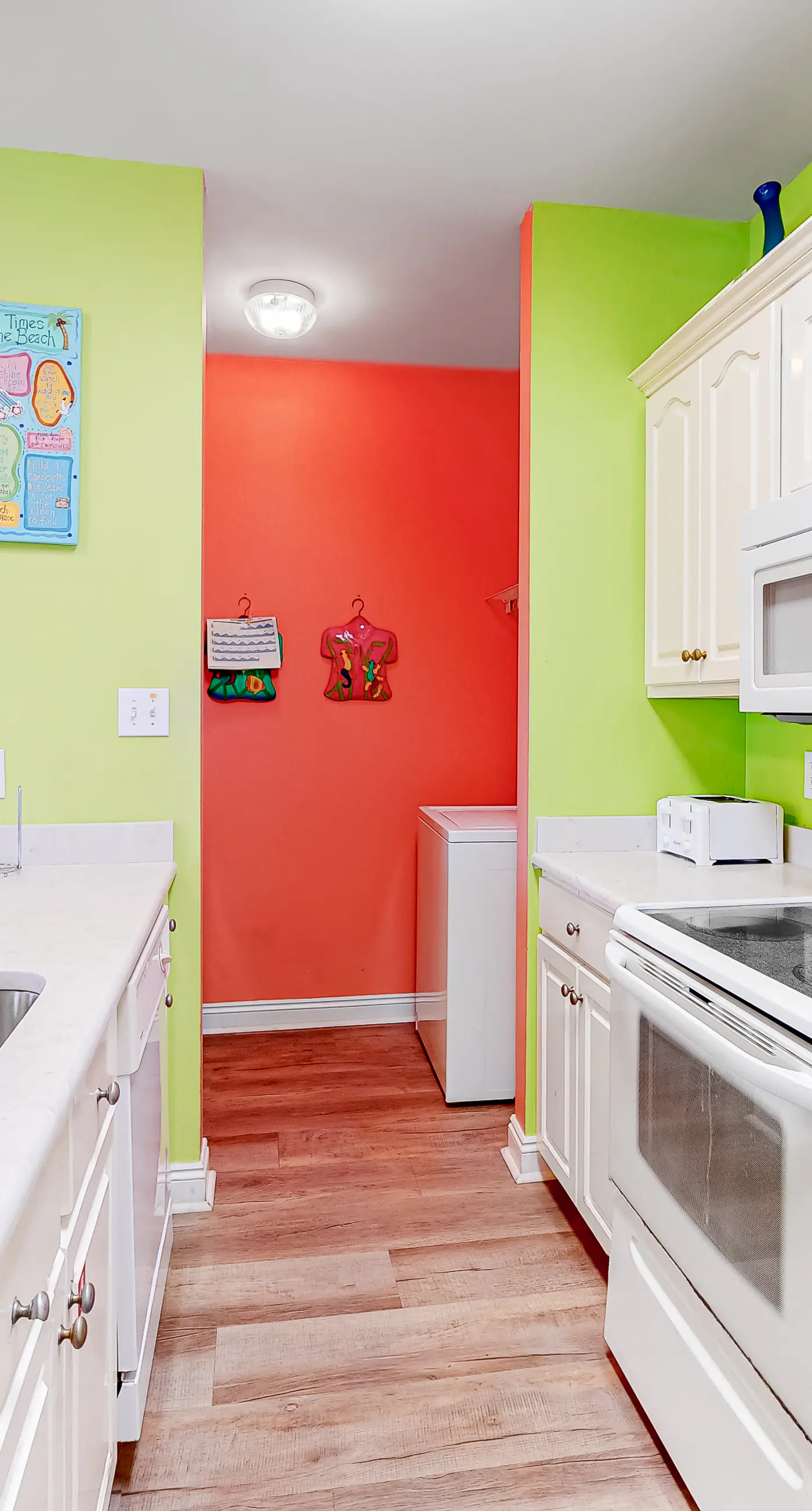 Colorful Duplex Apartment with Porch, WiFi & Central AC - Walk to the Beach