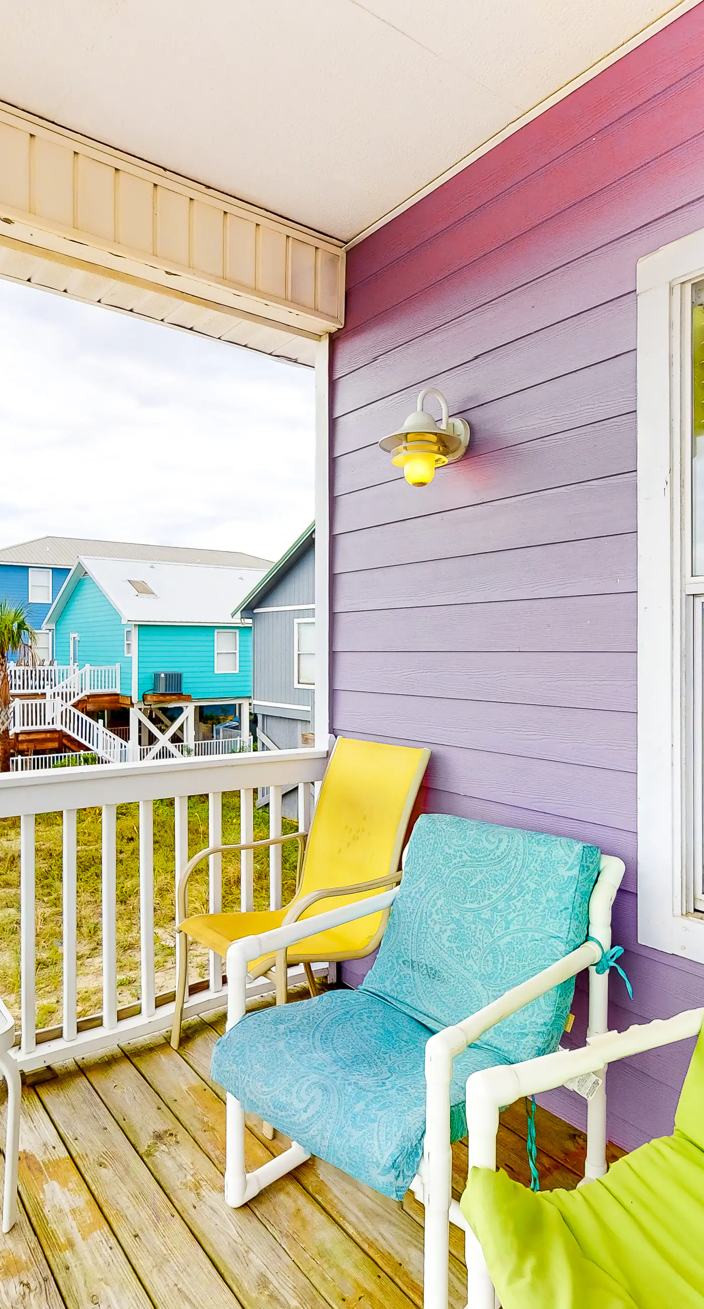 Colorful Duplex Apartment with Porch, WiFi & Central AC - Walk to the Beach