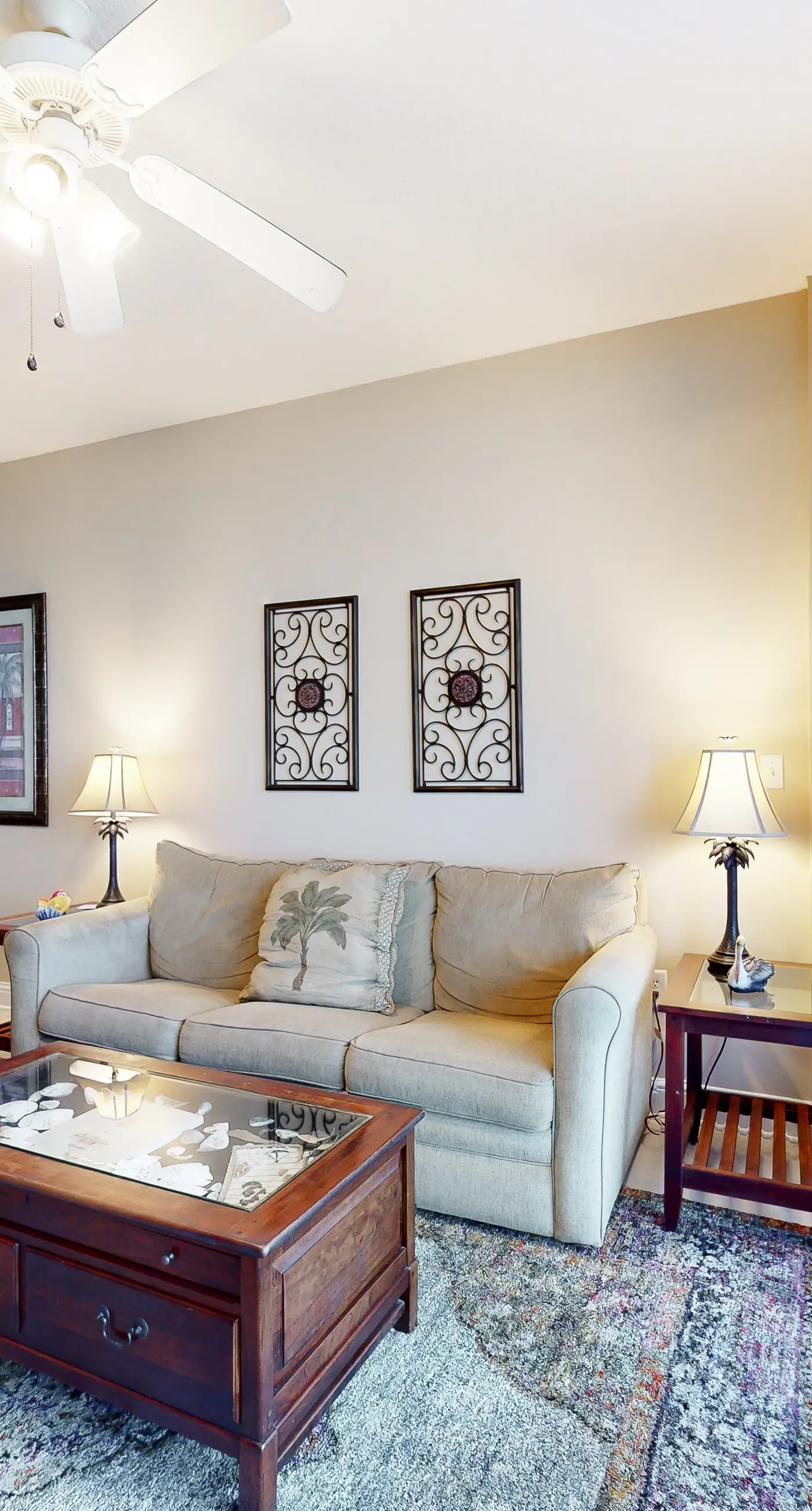 Waterfront condo with pool, hot tub, sauna, central AC, washer/dryer, & balcony