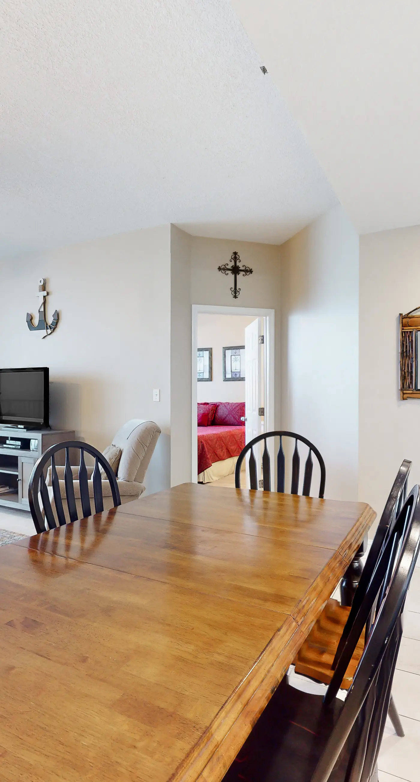 Waterfront condo with pool, hot tub, sauna, central AC, washer/dryer, & balcony