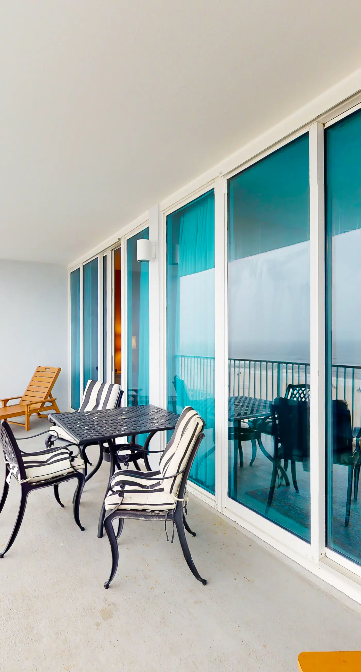 Waterfront condo with pool, hot tub, sauna, central AC, washer/dryer, & balcony