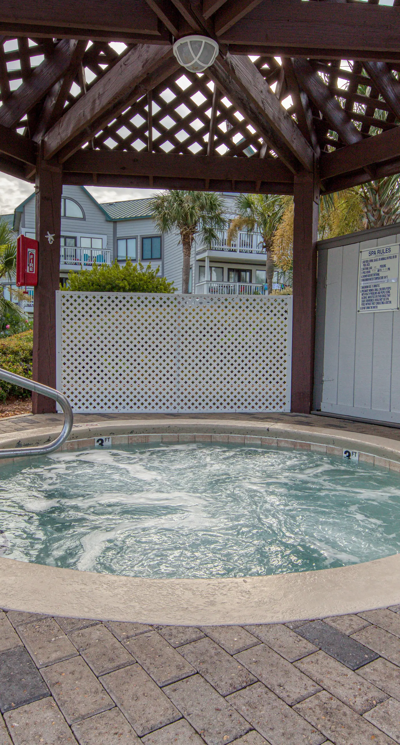 Pool view studio with onsite sauna, beach access, and pickleball courts