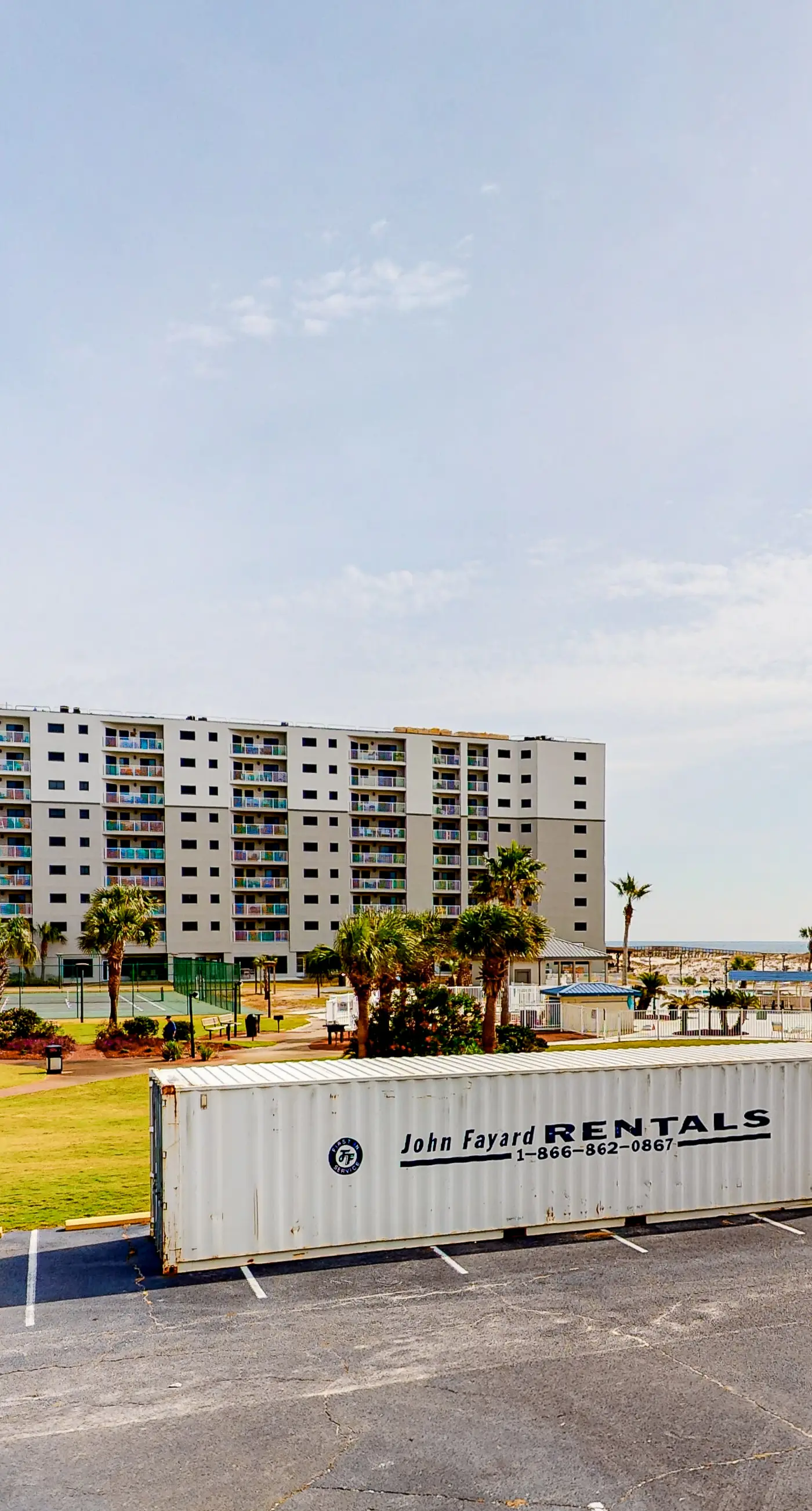 Pool view studio with onsite sauna, beach access, and pickleball courts