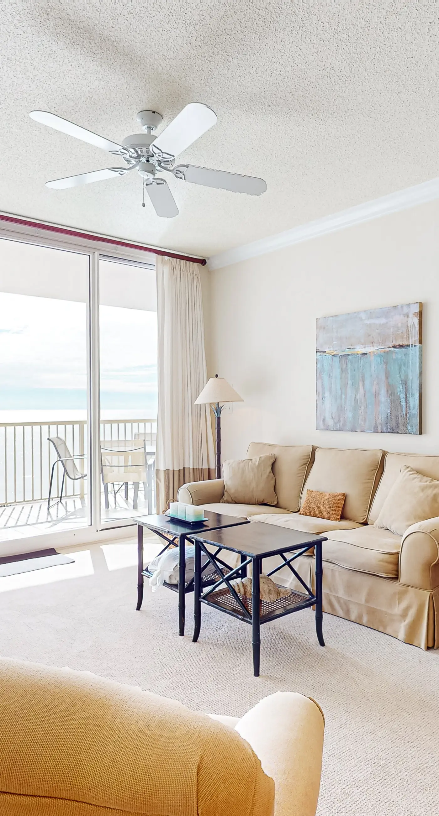 Gulf-front 10th-floor condo with beach views, sauna, gym, volleyball, pools, AC