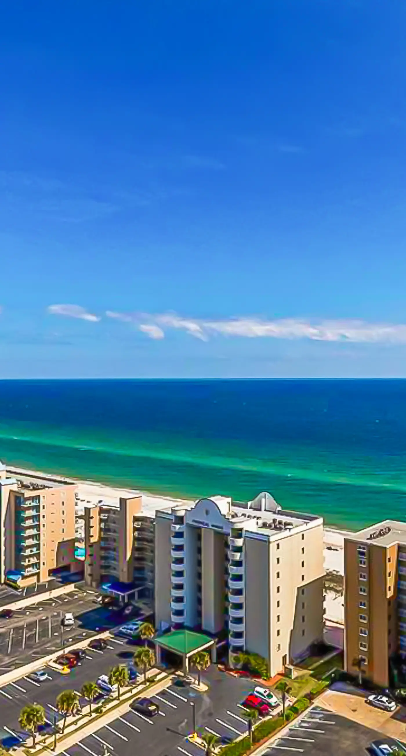 Gorgeous Gulf view condo with indoor,outdoor pools, hot tubs, gym, & balconies