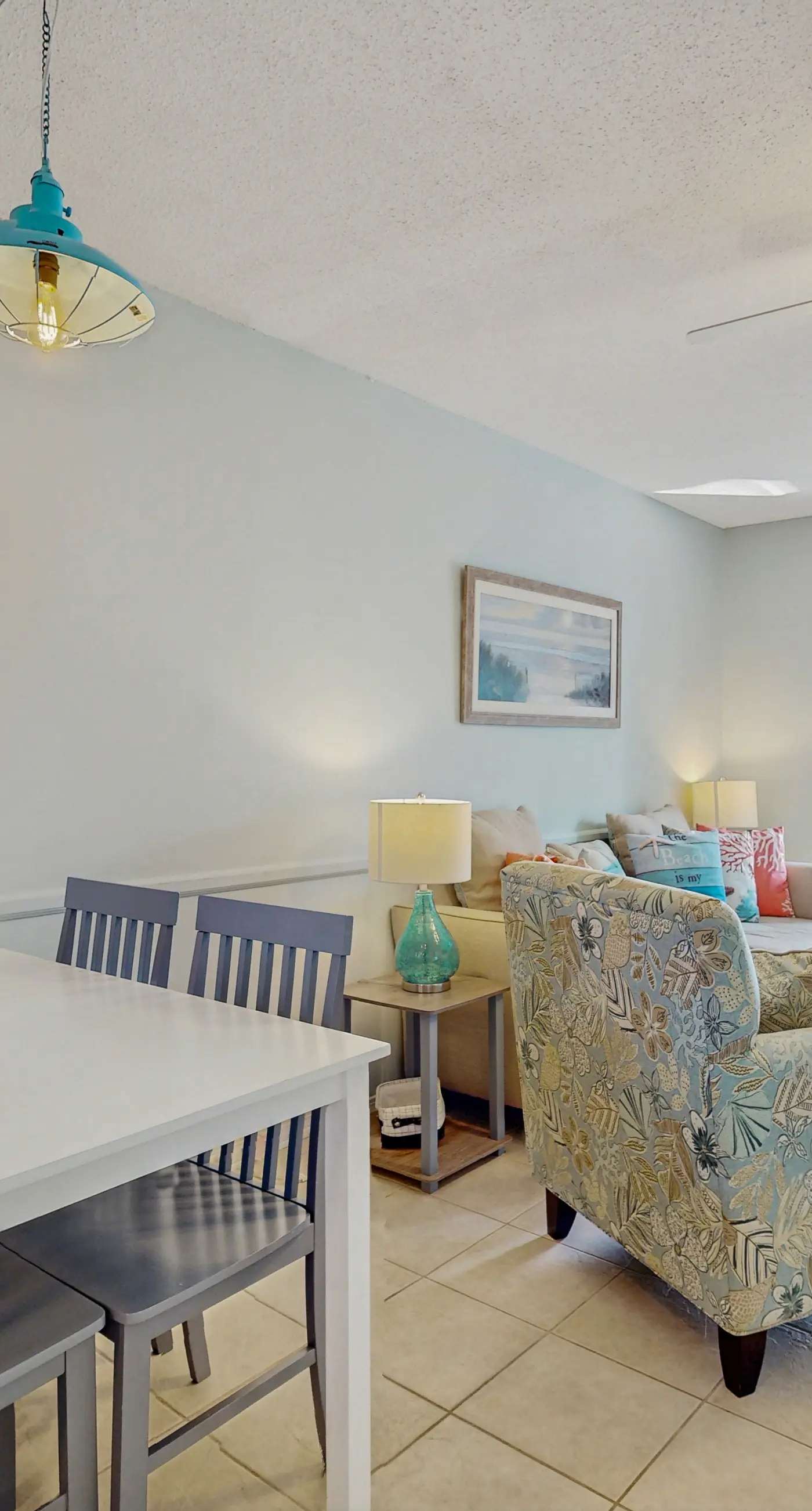 Beachview condo with community pools, grills, and internet