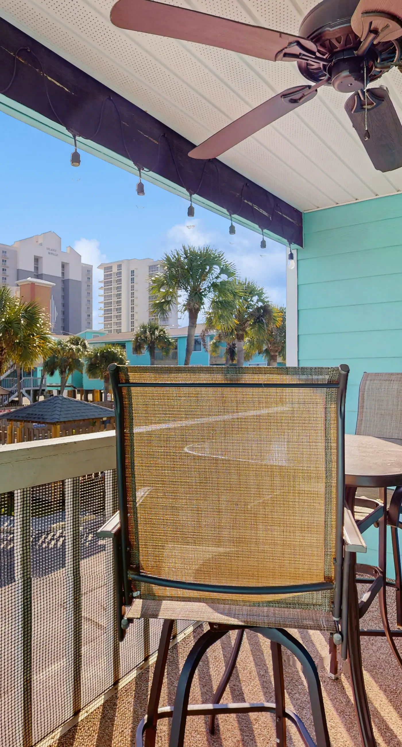 Beachview condo with community pools, grills, and internet