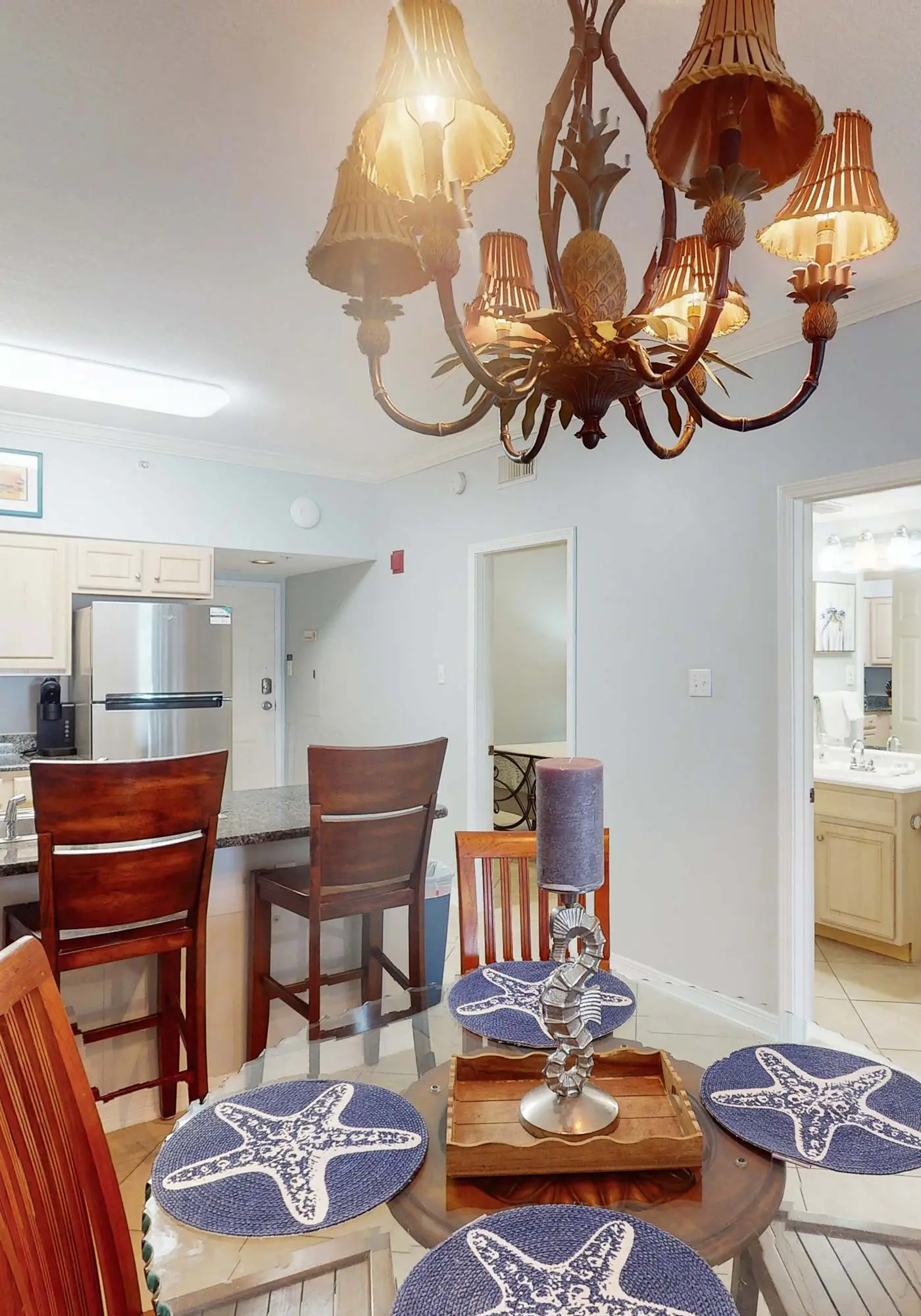 Beach-front condo with pool, hot tub, sauna, washer,dryer & grill