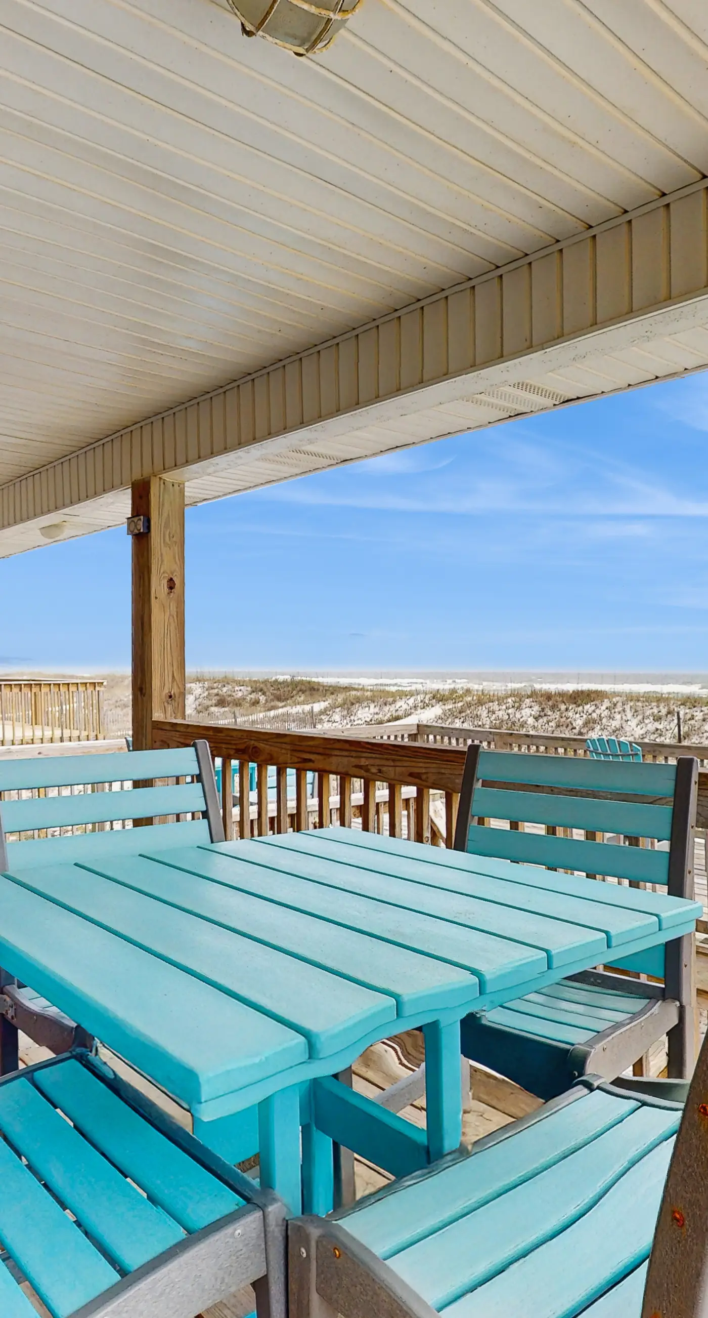 Dog-friendly beachfront home w Gulf views, spacious deck, WiFi, AC, W&D